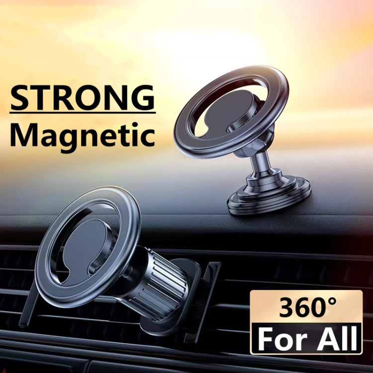 D19 Car Magnetic Mobile Phone Holder Rotatable Metal Navigation Bracket, Spec: Air Outlet (Silver) - Universal Car Holders by PMC TechLife | Online Shopping South Africa | PMC TechLife | Buy Now Pay Later Mobicred