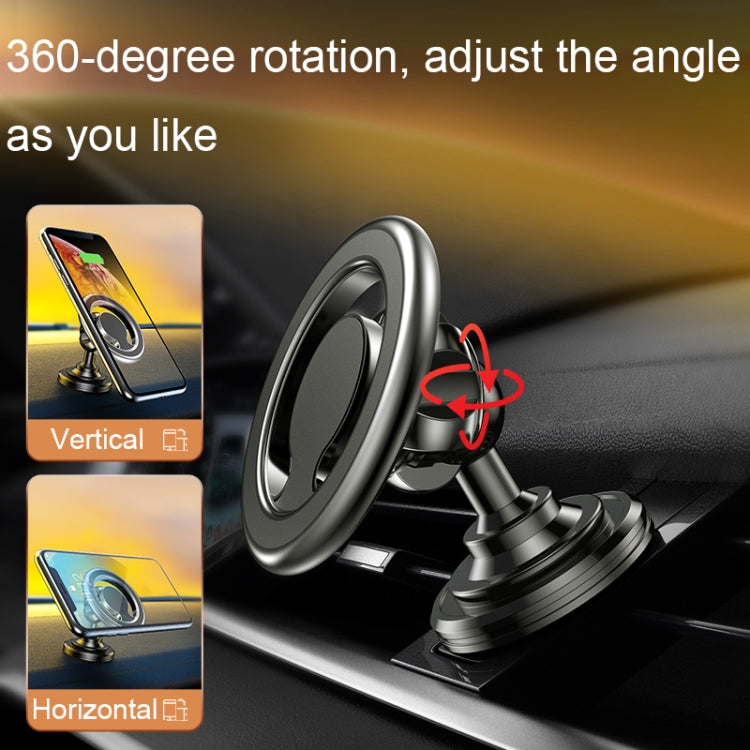 D19 Car Magnetic Mobile Phone Holder Rotatable Metal Navigation Bracket, Spec: Air Outlet (Silver) - Universal Car Holders by PMC TechLife | Online Shopping South Africa | PMC TechLife | Buy Now Pay Later Mobicred