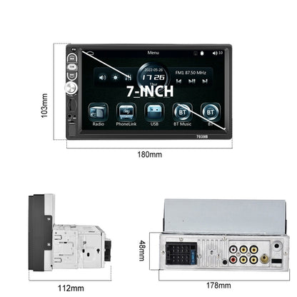 A3061 7 Inches MP5 Bluetooth Player Universal Wired CarPlay Reversing Image Integrated, Style: Standard - Car MP3 & MP4 & MP5 by PMC Jewellery | Online Shopping South Africa | PMC Jewellery | Buy Now Pay Later Mobicred