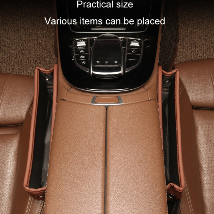 Multifunctional Car Seat Crevice Storage Box, Pattern: No Logo(Mocha brown) - Stowing Tidying by PMC TechLife | Online Shopping South Africa | PMC TechLife | Buy Now Pay Later Mobicred