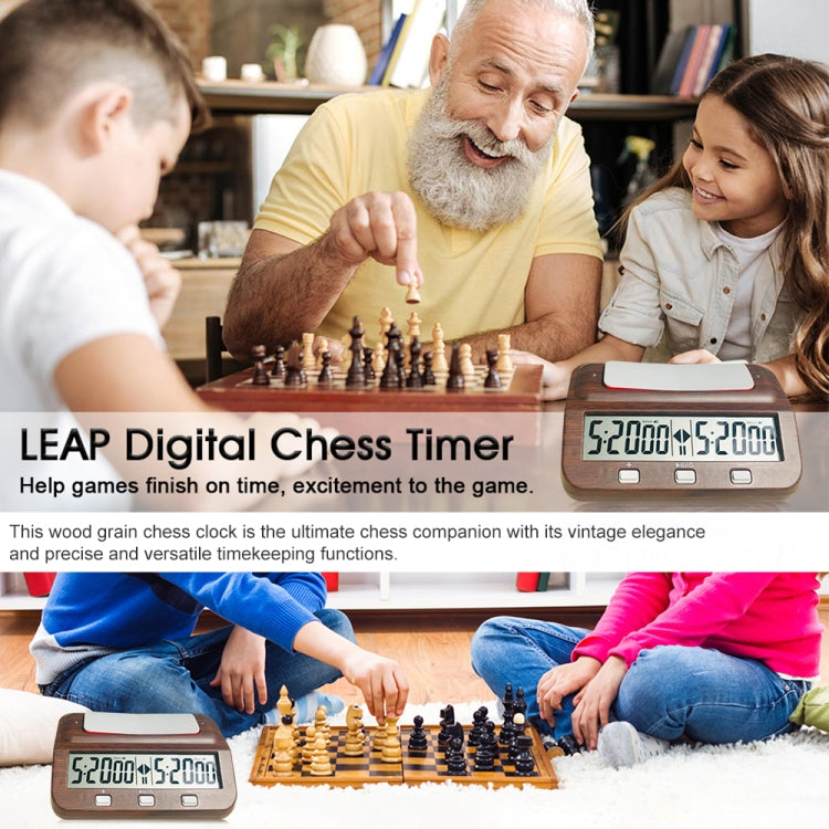 HQT101w Plastic Chess Clock Go Chess Timer(Wood Grain) - Alarm Clocks by PMC TechLife | Online Shopping South Africa | PMC TechLife | Buy Now Pay Later Mobicred