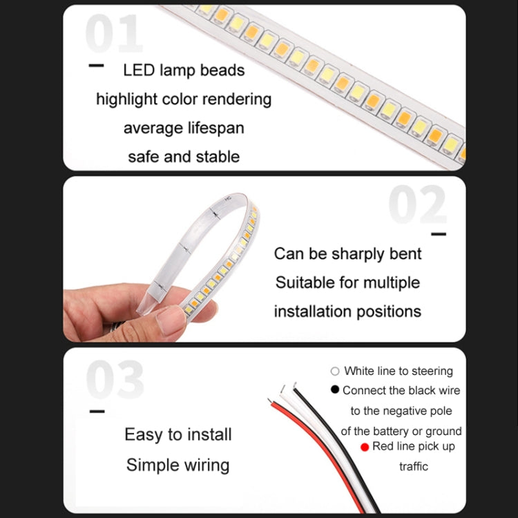 Car Rearview Mirror Decoration LED Streamer Turn Signal, Length��� 19cm A Pair - Arrow Turn Lights by PMC TechLife | Online Shopping South Africa | PMC TechLife | Buy Now Pay Later Mobicred
