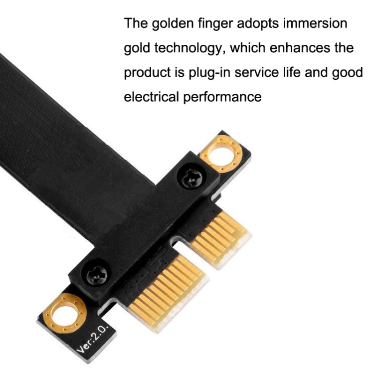 PCI-E 3.0 1X 180-degree Graphics Card Wireless Network Card Adapter Block Extension Cable, Length: 30cm - PCIE Cable by PMC TechLife | Online Shopping South Africa | PMC TechLife | Buy Now Pay Later Mobicred