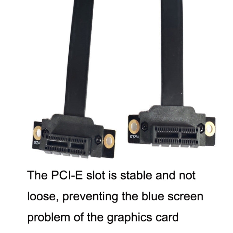 PCI-E 3.0 1X 180-degree Graphics Card Wireless Network Card Adapter Block Extension Cable, Length: 30cm - PCIE Cable by PMC TechLife | Online Shopping South Africa | PMC TechLife | Buy Now Pay Later Mobicred