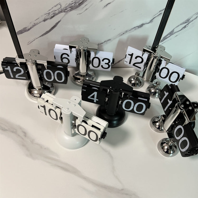 HY-F001 Auto-turning Balance-shaped Clock Home Decorative Flop Clock, Spec: Single (Full White) - Novelty Clock by PMc TechLife | Online Shopping South Africa | PMc TechLife | Buy Now Pay Later Mobicred