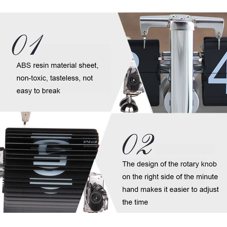 HY-F001 Auto-turning Balance-shaped Clock Home Decorative Flop Clock, Spec: Single (Full White) - Novelty Clock by PMc TechLife | Online Shopping South Africa | PMc TechLife | Buy Now Pay Later Mobicred