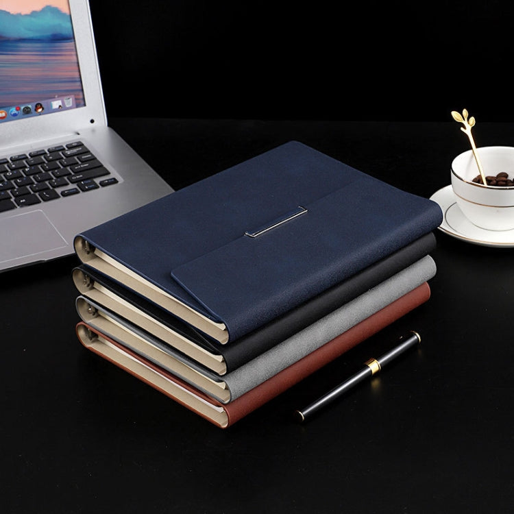 6 Hole Three Fold Loose-leaf Case A5 Business Notebook Office Stationery Notepad(Grey) - Notebooks by PMc TechLife | Online Shopping South Africa | PMc TechLife | Buy Now Pay Later Mobicred