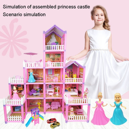 DSJ55-B 214pcs/set Children Passing Domestic Toy Doll House Princess Castle Set Simulation Disguise House - Pretend Play Toys by PMC Jewellery | Online Shopping South Africa | PMC Jewellery