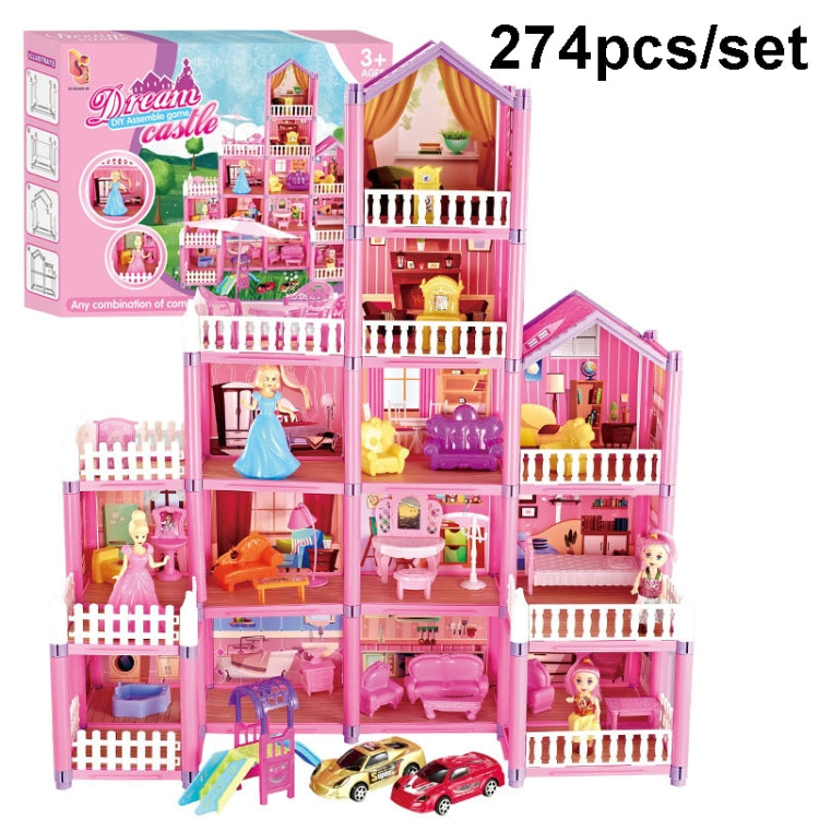 DSJ55-A 274pcs/set Children Passing Domestic Toy Doll House Princess Castle Set Simulation Disguise House - Pretend Play Toys by PMC Jewellery | Online Shopping South Africa | PMC Jewellery