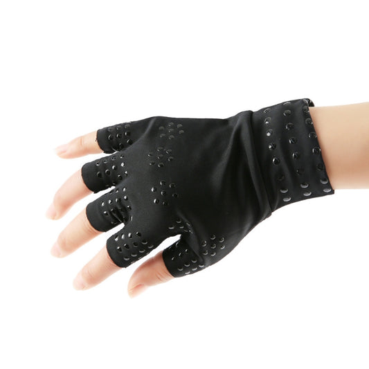 Dispensing Half Finger Non-slip Pressure Gloves Joint Training Sports Gloves, Free Size(Black Black Dots) - Cycling Gloves by PMC Jewellery | Online Shopping South Africa | PMC Jewellery | Buy Now Pay Later Mobicred