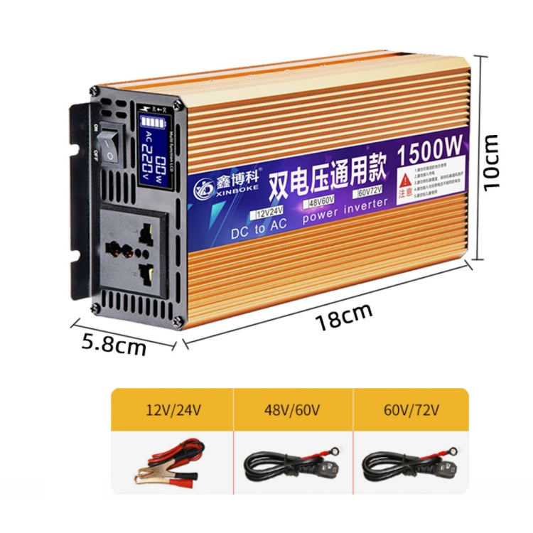 XINBOKE Universal Positive Wave Car Inverter Home Solar Inverter 60V/72V 1500W To 220V 700W - Modified Square Wave by PMC Jewellery | Online Shopping South Africa | PMC Jewellery | Buy Now Pay Later Mobicred