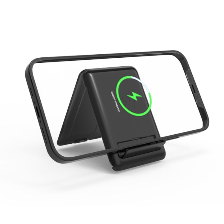 BM3016C 15W Wireless Charger Data Cable Organizer With Adapter Folding Phone Stand - Wireless Charger by PMC Jewellery | Online Shopping South Africa | PMC Jewellery | Buy Now Pay Later Mobicred
