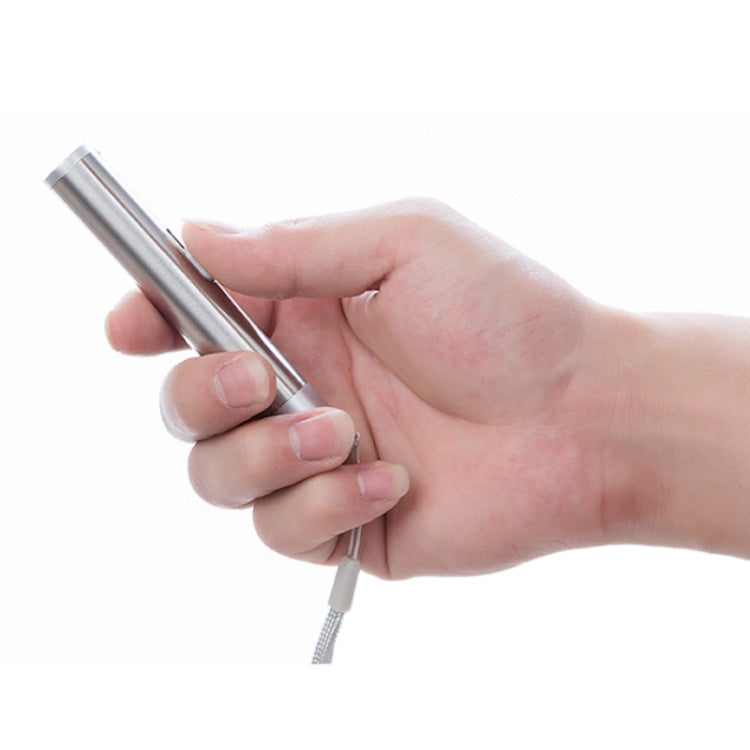 3 in 1 USB Rechargeable Flashlight Infrared Laser Pen Currency Detector Lamp(Silver) - Mini Flashlight by PMC TechLife | Online Shopping South Africa | PMC TechLife