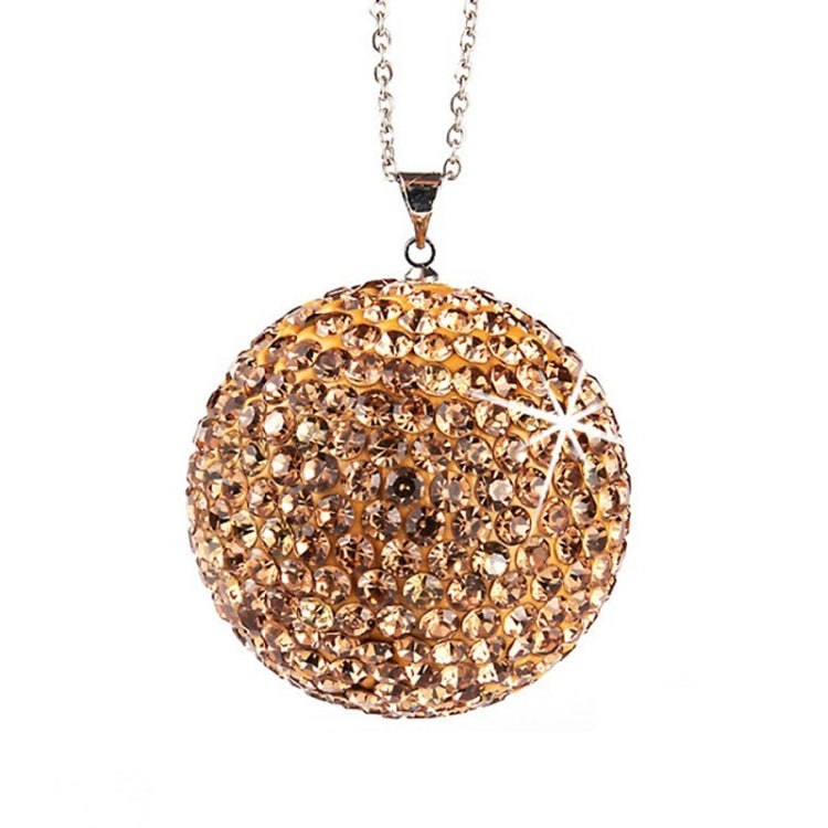 Car Diamond Crystal Ball Rearview Mirror Decoration Pendant(Crystal Yellow) - Ornaments by PMC TechLife | Online Shopping South Africa | PMC TechLife | Buy Now Pay Later Mobicred
