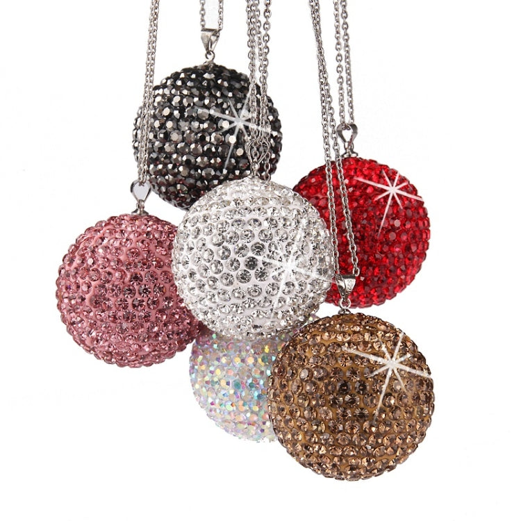 Car Diamond Crystal Ball Rearview Mirror Decoration Pendant(Shiny Black) - free shipping - PMC TechLife - Order now!