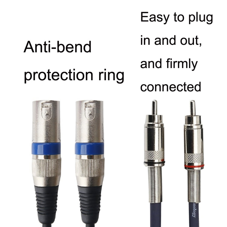 2RCA Male 2XLR Caron Male Speaker Audio Balance Cable, Length: 3m - Microphone Audio Cable & Connector by PMC TechLife | Online Shopping South Africa | PMC TechLife | Buy Now Pay Later Mobicred