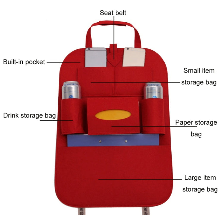 Car Multifunctional Seat Back Storage Hanging Bag, Size: 40x56cm(Royal blue) - Stowing Tidying by PMC TechLife | Online Shopping South Africa | PMC TechLife | Buy Now Pay Later Mobicred