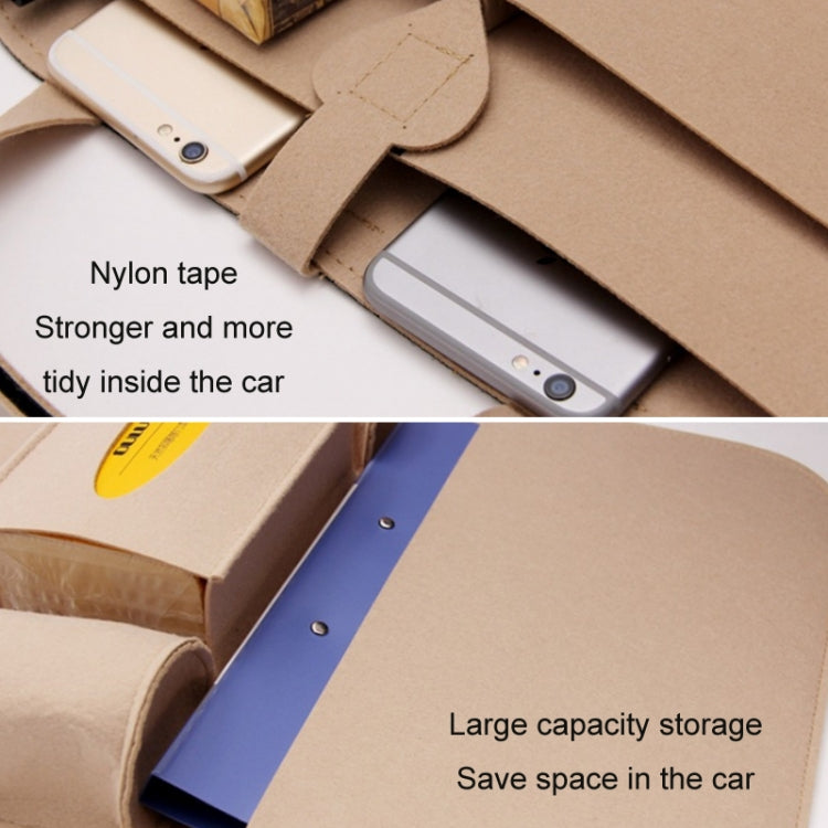 Car Multifunctional Seat Back Storage Hanging Bag, Size: 40x56cm(Light Grey) - Stowing Tidying by PMC TechLife | Online Shopping South Africa | PMC TechLife | Buy Now Pay Later Mobicred