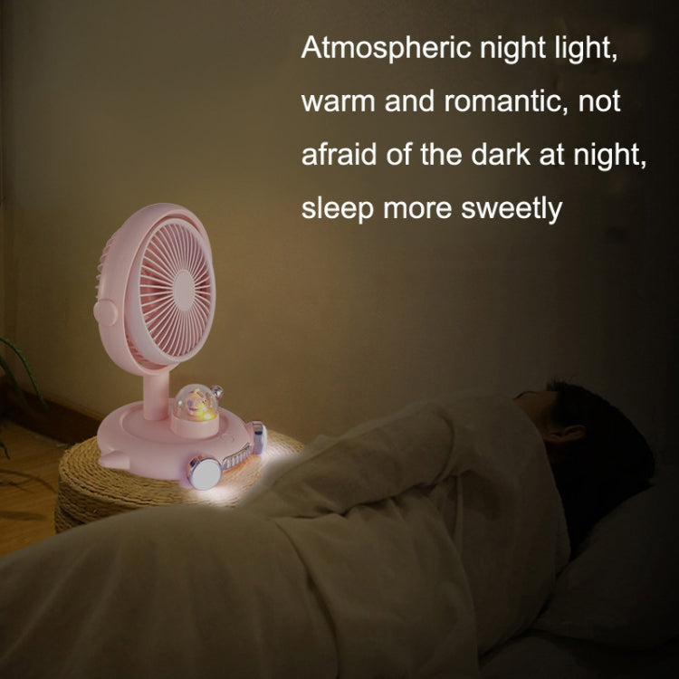 Household Cute Pet Fan USB Desktop Night Light Fan(Yellow) - Electric Fans by PMC TechLife | Online Shopping South Africa | PMC TechLife | Buy Now Pay Later Mobicred