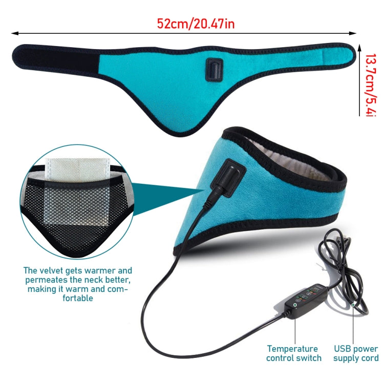 USB Electric Heating Neck Protector Graphene Neck Pain Relief Tool(Rose Red) - free shipping - PMC TechLife - Order now!