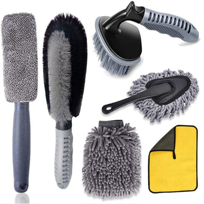 6pcs/Set Gloves Dusting Tire Brush Car Cleaning Brush Set(B Model) - Car washing supplies by PMC Jewellery | Online Shopping South Africa | PMC Jewellery | Buy Now Pay Later Mobicred