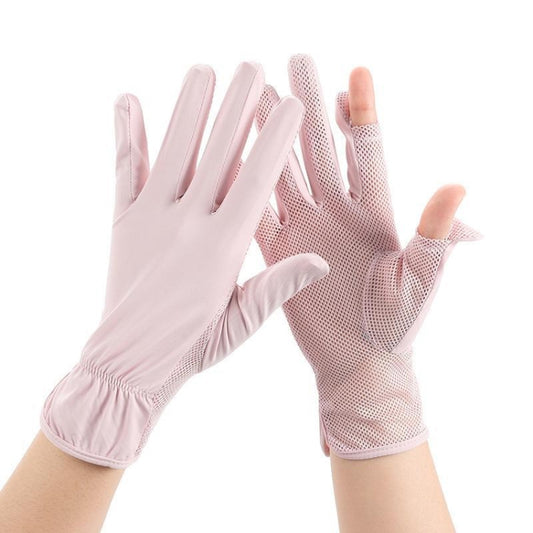 1pair Summer Sunscreen Breathable Thin Anti-ultraviolet Finger Fishing Ice Silk Gloves Free Size(Cosmetic) - Safety Gloves by PMC Jewellery | Online Shopping South Africa | PMC Jewellery | Buy Now Pay Later Mobicred