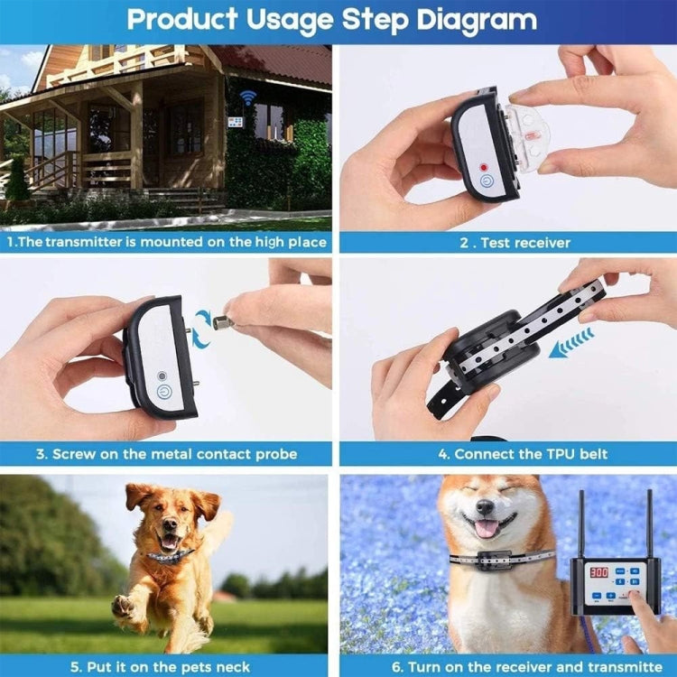 Outdoor Wireless Electronic Pet Fence Night Reflective Collar, Specification: One for Two(US Plug) - Training Aids by PMC TechLife | Online Shopping South Africa | PMC TechLife | Buy Now Pay Later Mobicred