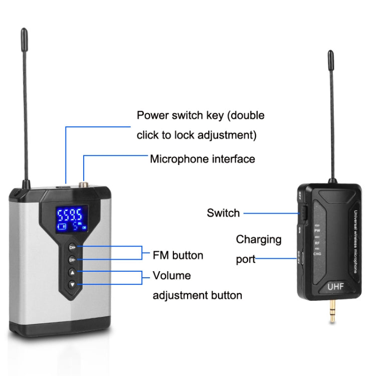 Q6 1 Drag 1 Wireless Lavalier Head Wear USB Computer Recording Microphone Live Phone SLR Lavalier Microphone - free shipping - PMC TechLife - Order now!
