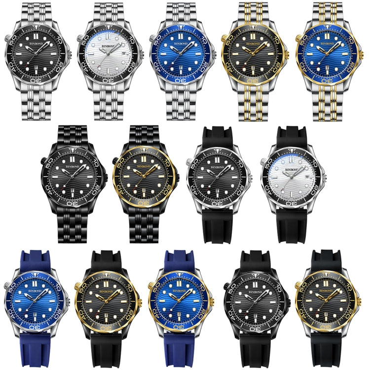 Inter-gold Black Surface BINBOND B2820 Luminous 30m Waterproof Men Sports Quartz Watch - free shipping - PMC TechLife - Order now!