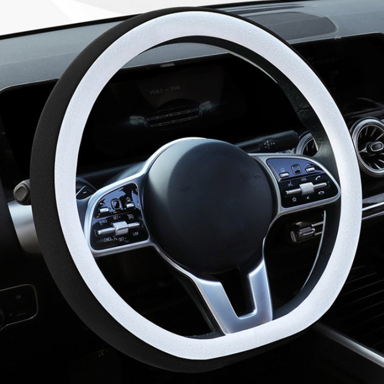 Car Steering Wheel Short Plush Winter Non-slip Grip Cover, Size: 38cm(D Shaped Black) - Steering Wheel Accessories by PMC TechLife | Online Shopping South Africa | PMC TechLife | Buy Now Pay Later Mobicred