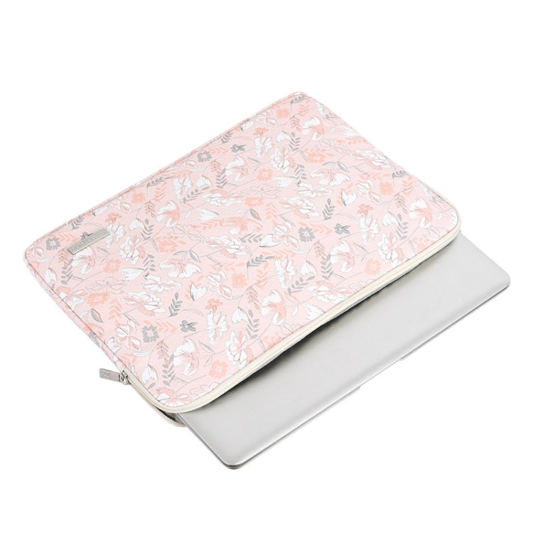 G4-01  12 Inch Laptop Liner Bag PU Leather Printing Waterproof Protective Cover(Light Pink) - 12.1 inch by PMC TechLife | Online Shopping South Africa | PMC TechLife | Buy Now Pay Later Mobicred