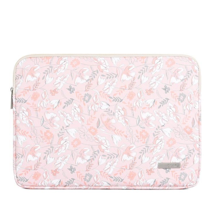 G4-01 13 Inch Laptop Liner Bag PU Leather Printing Waterproof Protective Cover(Light Pink) - 13.3 inch by PMC TechLife | Online Shopping South Africa | PMC TechLife | Buy Now Pay Later Mobicred