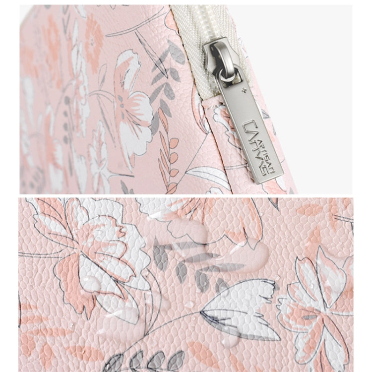 G4-01 13 Inch Laptop Liner Bag PU Leather Printing Waterproof Protective Cover(Light Pink) - 13.3 inch by PMC TechLife | Online Shopping South Africa | PMC TechLife | Buy Now Pay Later Mobicred