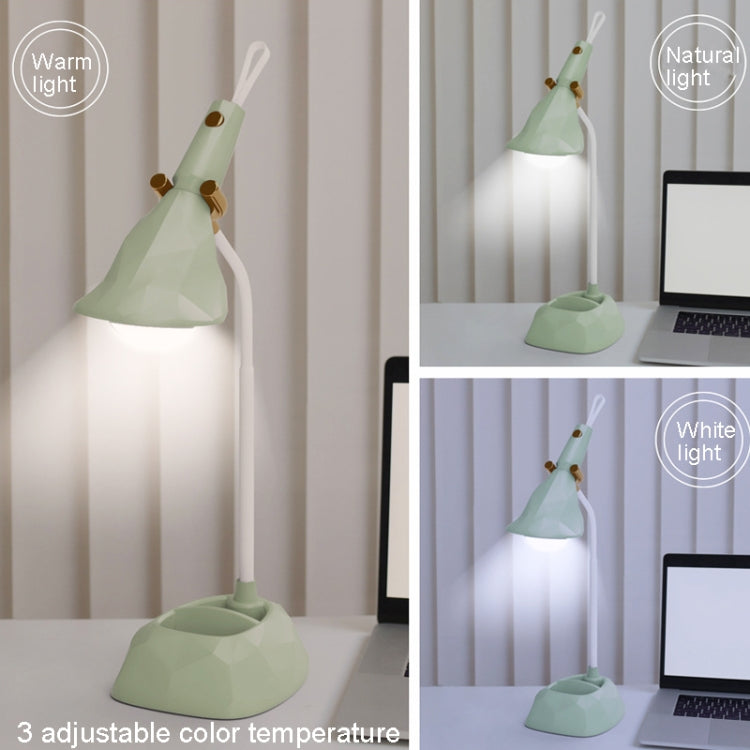 Base Removable Diamond Desk Lamp USB Charging 3-speed Color Temperature Night Light(301-1 Red) - Desk Lamps by PMC TechLife | Online Shopping South Africa | PMC TechLife | Buy Now Pay Later Mobicred