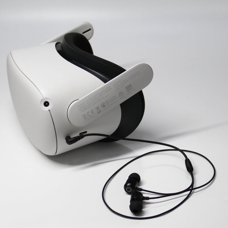 For Meta Quest 2 VR Glasses Ear-in Headset 3.5 Elbow Aluminum Earphones(Black) - VR Accessories by PMC TechLife | Online Shopping South Africa | PMC TechLife | Buy Now Pay Later Mobicred