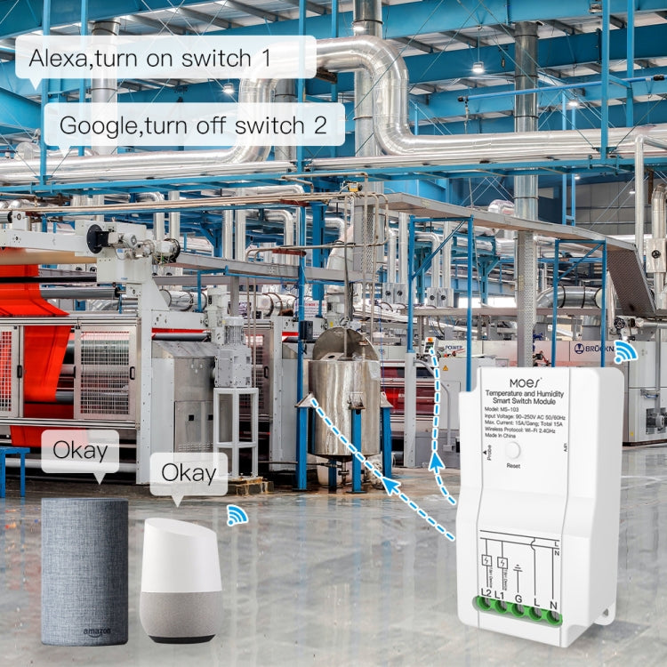 WiFi Switch Module+Temperature and Humidity Probe Tuya Dual-way Temperature and Humidity Switch Timer Smart Switch - Smart Switch by PMC Jewellery | Online Shopping South Africa | PMC Jewellery | Buy Now Pay Later Mobicred