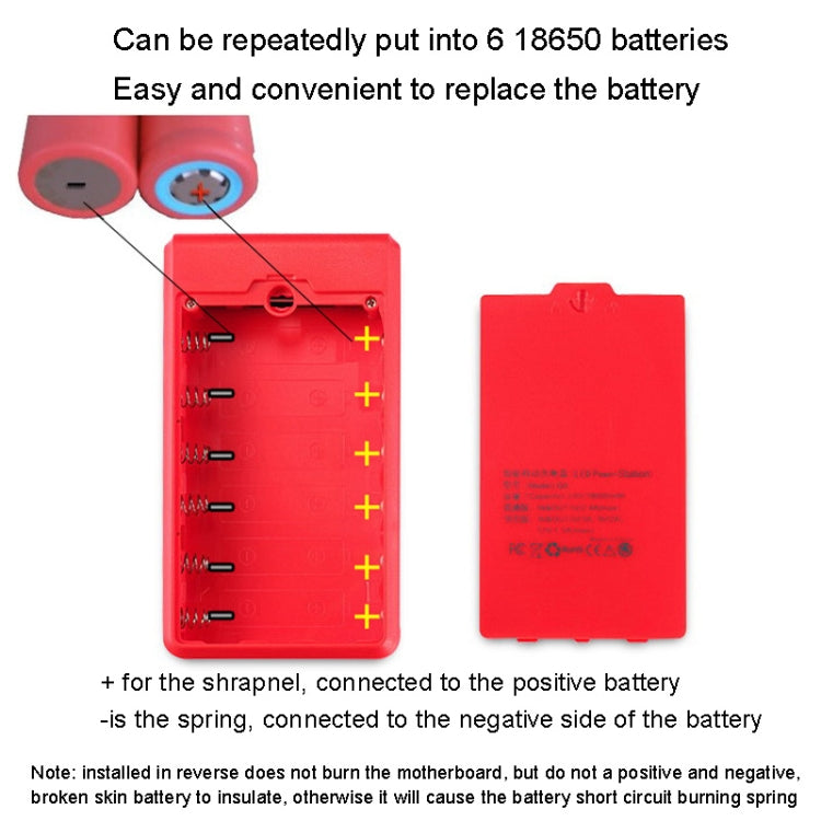 Q6 Removable 6 Sections 18650 Battery Box Charger Case, Style: Flash/Fast Charge(White) - free shipping - PMc TechLife - Order now!