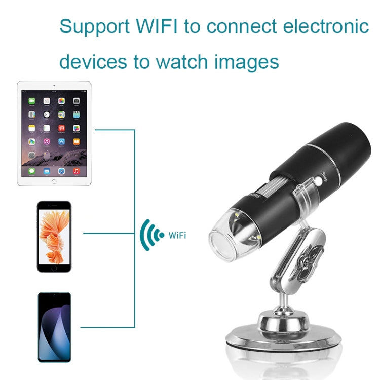 50X-1000X Wireless WIFI Connection LED Light Portable Digital Microscope, Specification: W05-B - free shipping - PMC Jewellery - Order now!
