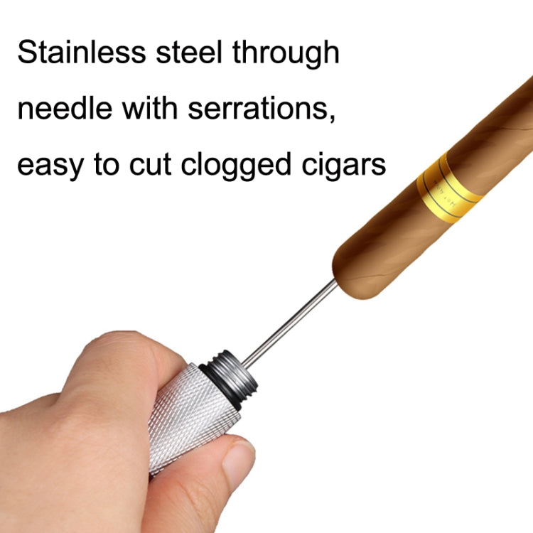 Lightweight With Serrated Cigar Needle Dredger Drilled Smoke Vent(Gold) - Cigarette Box & Ashtrays by PMC TechLife | Online Shopping South Africa | PMC TechLife | Buy Now Pay Later Mobicred