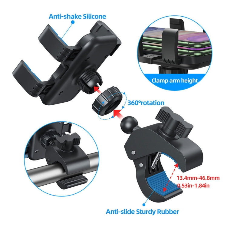 Outdoor Cycling Simple Installation Mobile Phone Holder(Black) - Holder by PMC TechLife | Online Shopping South Africa | PMC TechLife | Buy Now Pay Later Mobicred