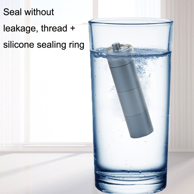 Outdoor First Aid Sealed Waterproof Pill Jar Aluminum Alloy Portable Emergency Pill Box(Silver) - free shipping - PMC TechLife - Order now!