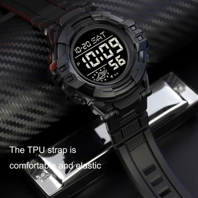 SKMEI 2003 Multifunctional Back Light Sports Watch Mens Countdown Date Alarm Clock Watch(Black White Machine) - free shipping - PMC TechLife - Order now!