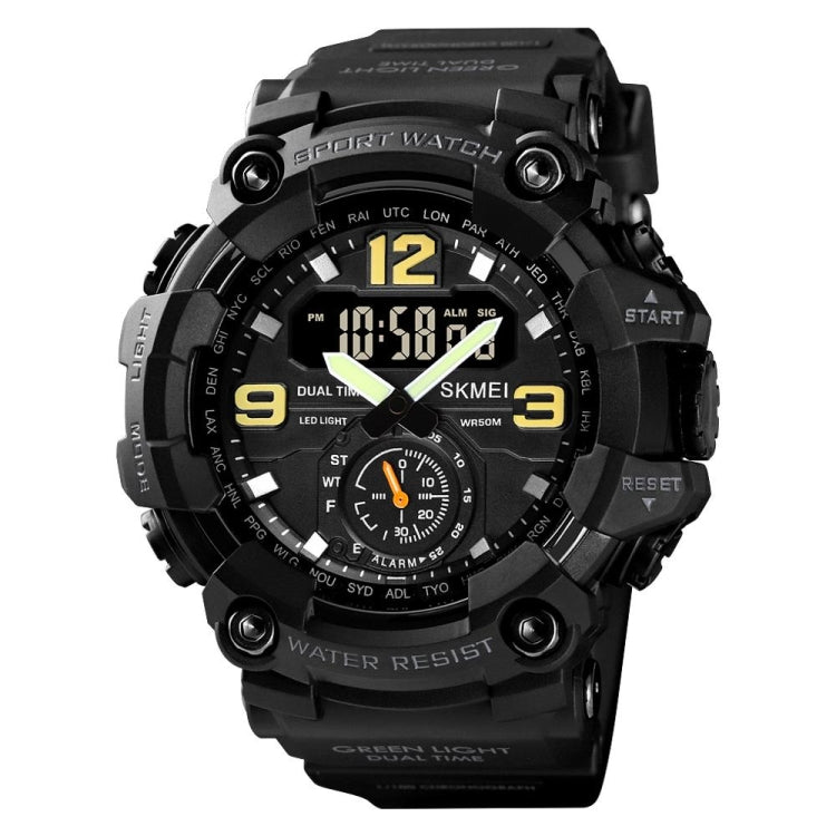SKMEI 1637 Sports Digital Display Outdoor Shockproof Plastic Large Dial Men Watch, Color: Black - free shipping - PMC TechLife - Order now!