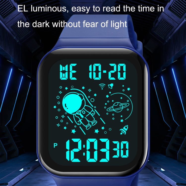 SKMEI 1863 Multifunctional Astronaut Student Digital Sports Square Watch(Black Black Machine) - free shipping - PMC TechLife - Order now!