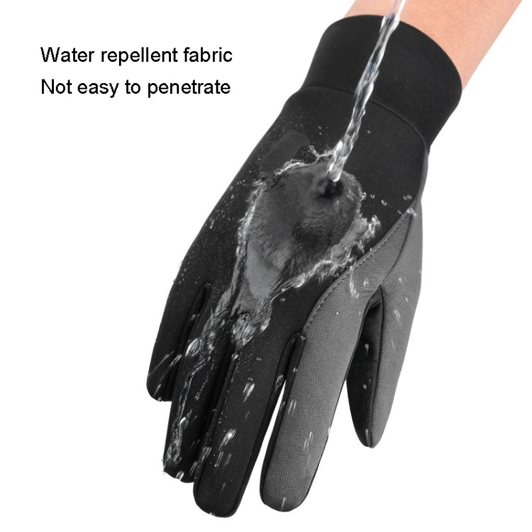 Touch Screen Anti-slip Waterproof Outdoor Sports Warm Cycling Gloves, Size: M(Black) - Cycling Gloves by PMC Jewellery | Online Shopping South Africa | PMC Jewellery