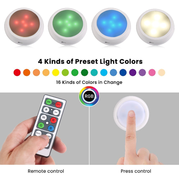 Ambience Pat Light Bedside Eye Protection Night Light, Color: RGBW Color Light Charging(6pcs With 2 Remote Control) - Novelty Lighting by PMC TechLife | Online Shopping South Africa | PMC TechLife | Buy Now Pay Later Mobicred