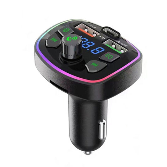 Q7 3.1A USB+PD Bluetooth Car Charger Car FM Transmitter Colorful Lighting - Bluetooth Car Kits by PMC Jewellery | Online Shopping South Africa | PMC Jewellery | Buy Now Pay Later Mobicred