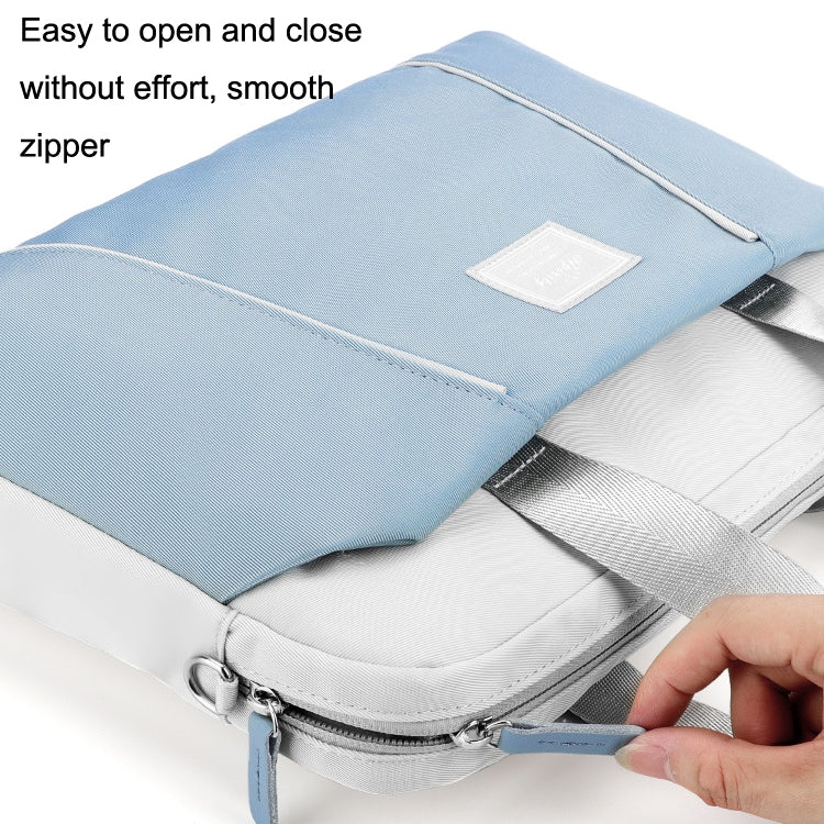 15.6 inch Computer Handheld Messenger Bag For Apple MacBook / Huawei / Xiaomi / Basne(Landscape tattoo light blue) - 13.3 inch by PMC TechLife | Online Shopping South Africa | PMC TechLife | Buy Now Pay Later Mobicred