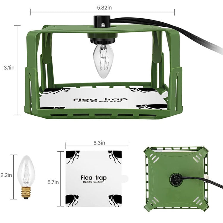 1pcs SK121 Square Fly Trap Flea Trap Pet Household Flea Light Catcher(US Plug) - Traps by PMC TechLife | Online Shopping South Africa | PMC TechLife | Buy Now Pay Later Mobicred