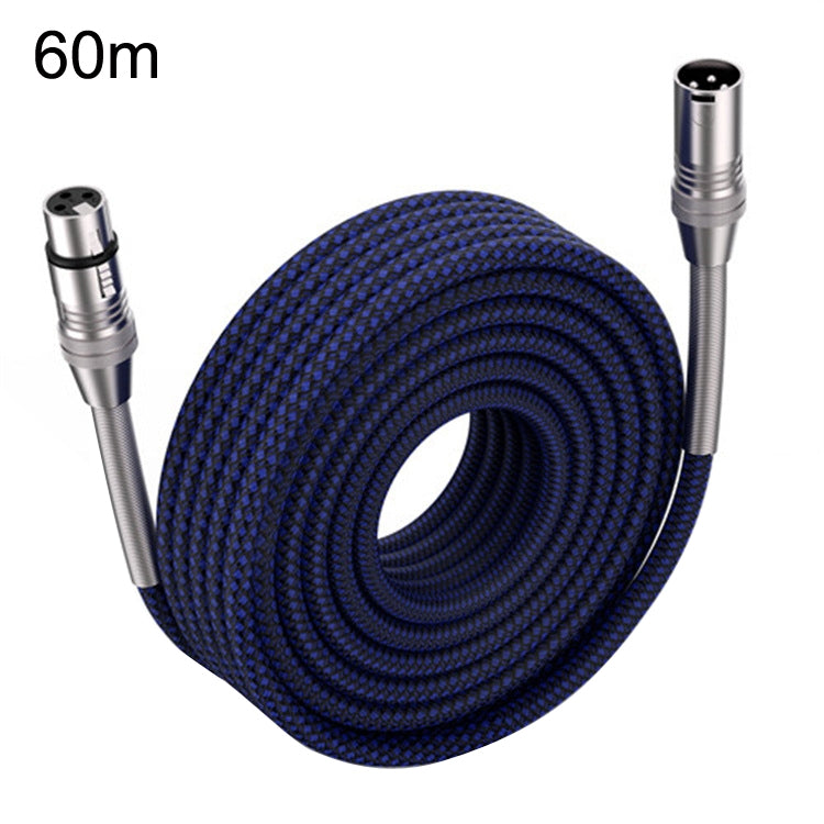 LHD010 Caron Male To Female XLR Dual Card Microphone Cable Audio Cable 60m(Blue) - Microphone Audio Cable & Connector by PMC Jewellery | Online Shopping South Africa | PMC Jewellery | Buy Now Pay Later Mobicred